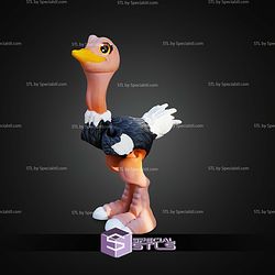 Super Basic STL Print in Place Flexi Ostrich