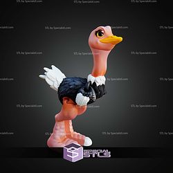 Super Basic STL Print in Place Flexi Ostrich