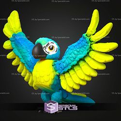 Super Basic STL Print in Place Flexi Parrot
