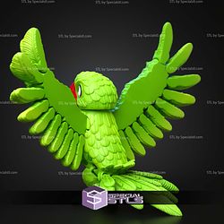 Super Basic STL Print in Place Flexi Parrot