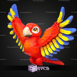 Super Basic STL Print in Place Flexi Parrot
