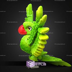 Super Basic STL Print in Place Flexi Parrot