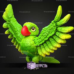 Super Basic STL Print in Place Flexi Parrot