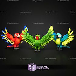 Super Basic STL Print in Place Flexi Parrot