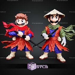 Super Basic STL Ronin Mario Samurai Multipart