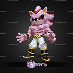 Super Basic STL Shadow Sonic Majin Buu Multipart