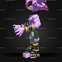 Super Basic STL Shadow Sonic Majin Buu Multipart