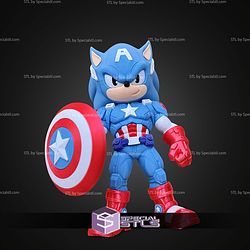 Super Basic STL Sonic Captain American Multipart