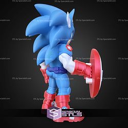 Super Basic STL Sonic Captain American Multipart