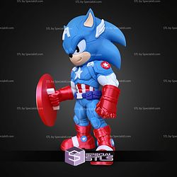Super Basic STL Sonic Captain American Multipart