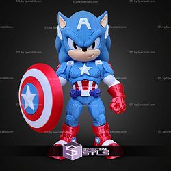 Super Basic STL Sonic Captain American Multipart