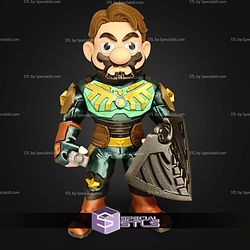 Super Basic STL Super Soldier Mario Multipart