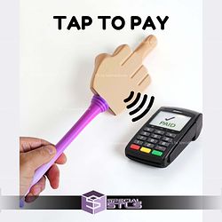 Super Basic STL Tap To Pay Middle Finger Wand