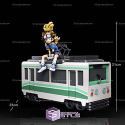 Tai And Agumon On The Train 210mm STL Files