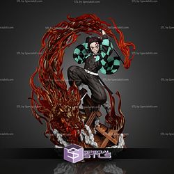 Tanjiro Kamado Demon Slayer 350mm Fire STL Files