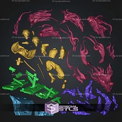 Tanjiro Kamado Demon Slayer 350mm Fire STL Files