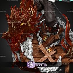 Tanjiro Kamado Demon Slayer 350mm Fire STL Files