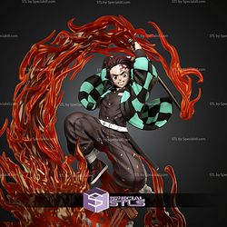 Tanjiro Kamado Demon Slayer 350mm Fire STL Files