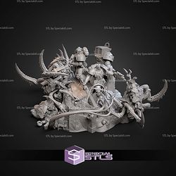 The Devastation of Baal Diorama WH40K STL Miniatures