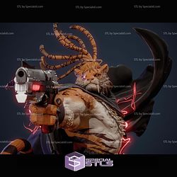 Tiger Warrior With Gun STL Files