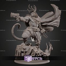 Tiger Warrior With Gun STL Files