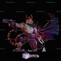 Tiger Warrior With Gun STL Files