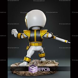 White Ranger Chibi 160mm STL Files