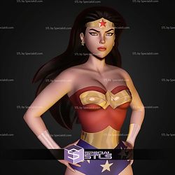 Wonder Woman Animated Museum Pose STL Files