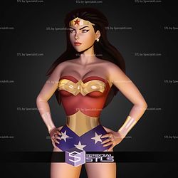 Wonder Woman Animated Museum Pose STL Files