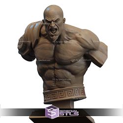 Young Kratos And Enemy Bust STL Files