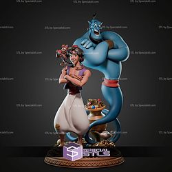 Aladdin Abu And Genie Diorama STL Files