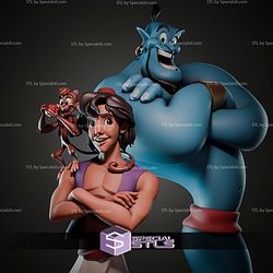 Aladdin Abu And Genie Diorama STL Files