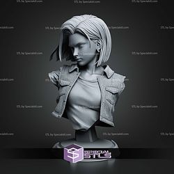 Android 18 Dragon Ball Z Bust 154mm STL Files