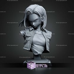 Android 18 Dragon Ball Z Bust 154mm STL Files