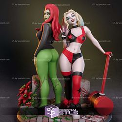 Harley Quinn And Poison Ivy Stylized STL Files