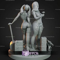 Harley Quinn And Poison Ivy Stylized STL Files
