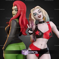 Harley Quinn And Poison Ivy Stylized STL Files