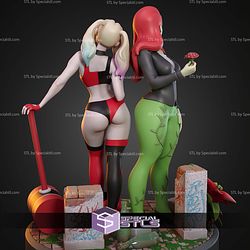 Harley Quinn And Poison Ivy Stylized STL Files