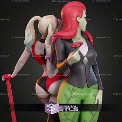Harley Quinn And Poison Ivy Stylized STL Files