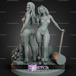 Harley Quinn And Poison Ivy Stylized STL Files
