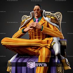 Kizaru One Piece On Throne STL Files