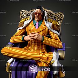 Kizaru One Piece On Throne STL Files