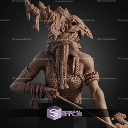 Meabh The Wild Ranger Bust STL Files