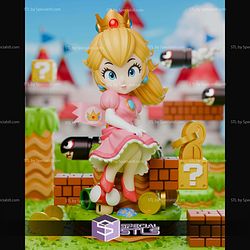 Princess Peach Pink Chibi 186mm STL Files