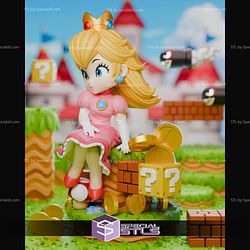 Princess Peach Pink Chibi 186mm STL Files