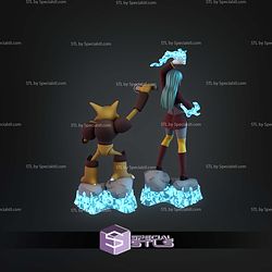 Sabrina And Alakazam Pokemon STL Files
