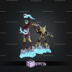 Sabrina And Alakazam Pokemon STL Files