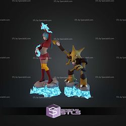Sabrina And Alakazam Pokemon STL Files
