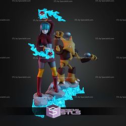 Sabrina And Alakazam Pokemon STL Files