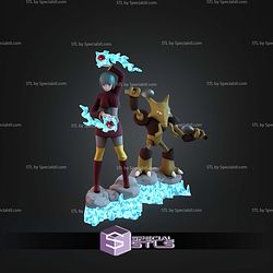 Sabrina And Alakazam Pokemon STL Files